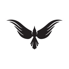 Flying Bird Logo design vector template. Dove Pigeon Logotype