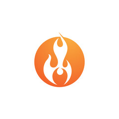 Fire logo vector illustration design