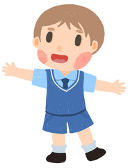 cartoon school children cute