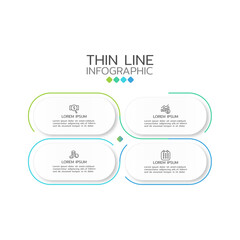 Vector Infographic label design template with icons and 4 options or steps. Can be used for process diagram, presentations, workflow layout, banner, flow chart, info graph.