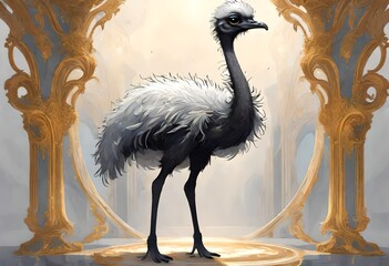 ostrich in the zoo - obrazy, fototapety, plakaty
