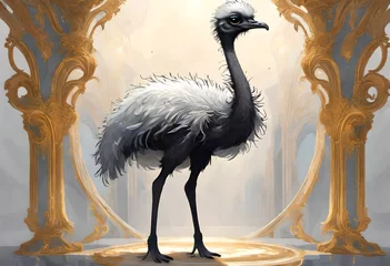 Wandaufkleber ostrich in the zoo © Shahla
