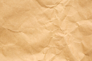 Fototapeta premium Abstract crumpled and creased recycle brown paper texture background
