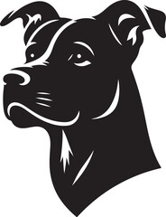 Dog head silhouette vector artwork