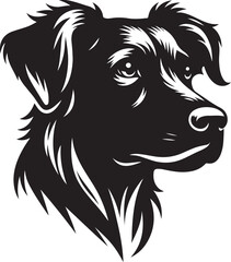 Dog head silhouette vector artwork