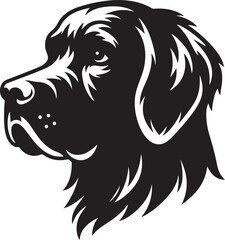 Dog head silhouette vector artwork