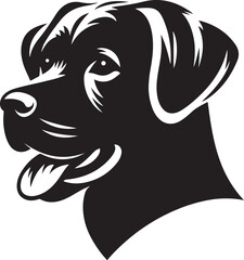 Dog head silhouette vector artwork