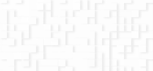 abstract white backdrop with grey squares, Digital gray and white 3d geometric background with squares or block pattern, Geometric abstract white scaled cube boxes block background.	