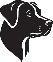 Dog head silhouette vector artwork