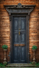 Large decorative wooden doors

