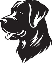 Dog head silhouette vector artwork