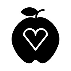 Apple Diet Food Glyph Icon