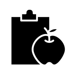 Apple Diet Fruit Glyph Icon