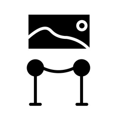 Museum Display Paint Glyph Icon