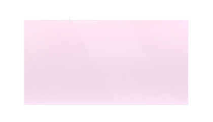 Rectagle transparent glass with a pink tint, realistic plate. Acrylic or glass texture frame. Png