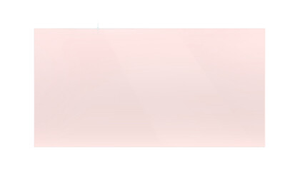 Rectagle transparent glass with a red tint, realistic plate. Acrylic or glass texture frame. Png