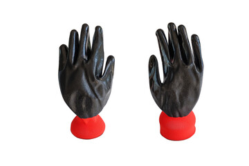 Black gardening gloves for Protective and safety.