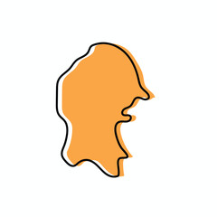 Coahuila state map of United Mexican States