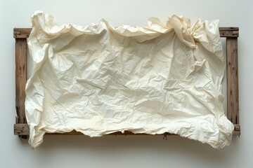 Obraz premium wooden frame for the white canvas art on a wall professional photography