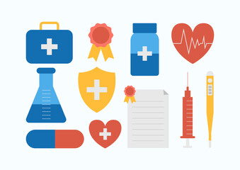 Medical icon illustration in flat syle. Vector symbol