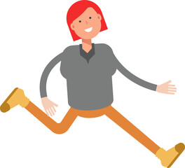 Woman Character Walking
