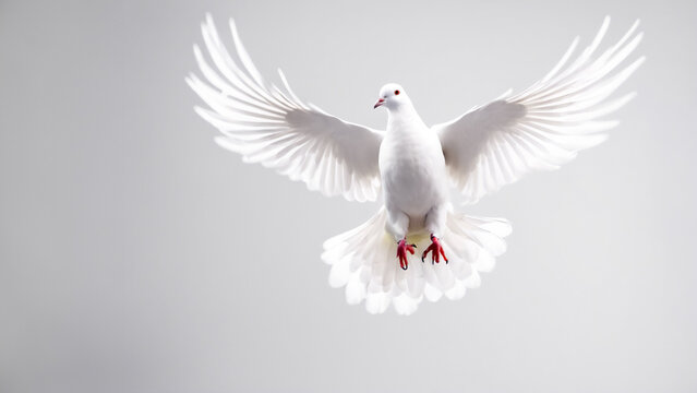La colomba della pace in volo libero