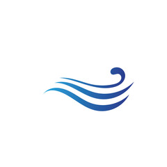 Fototapeta na wymiar Water wave icon vector