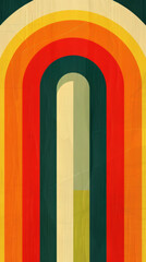 retro rainbow design pattern