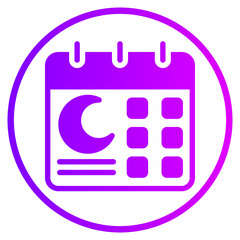 calendar gradient icon