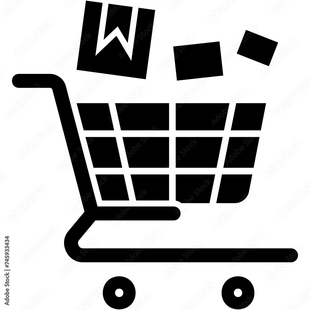 Poster shopping cart icon