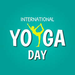 Celebrate Unity: 'International Yoga Day' Typography Design for Harmony and Well-being