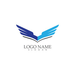 Wing Falcon Logo Template vector