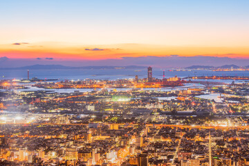 大阪　あべのハルカスからの夜景