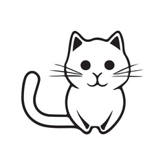 Cute Cat Cartoon Vector illustration graphic design Stock Vector 