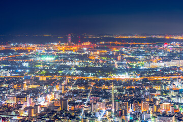 大阪　あべのハルカスからの夜景