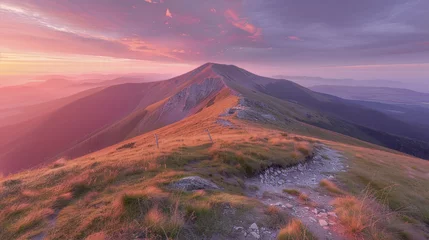 Foto op Aluminium Sunset in the mountains   © Olya Fedorova