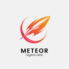 meteor logo design icon template