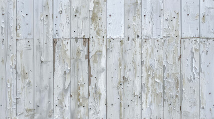 Fototapeta na wymiar Texture of a wooden surface with peeling white paint 