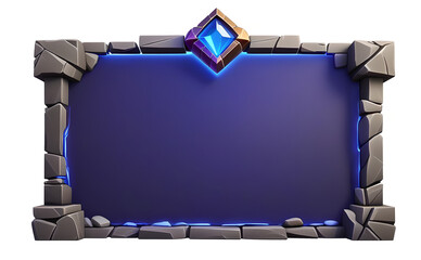 Stone frame for game design. UI frame. Casual game frame. Stone frame game asset. Slot game background. Popup background. Rocks frame.