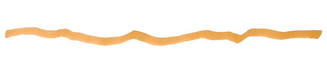 Orange stroke brush isolated on transparent background.