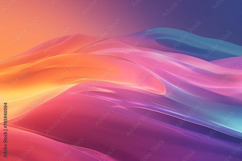 Poster smooth flowing abstract gradient waves. modern digital design concept. design for wallpaper, backgro
