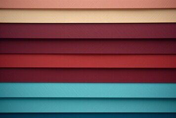 Abstract background featuring a series of horizontal stripes in various shades of red, blue, and beige