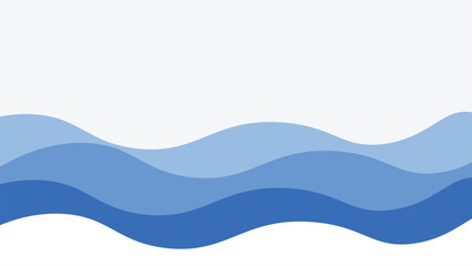 Blue ocean wave background wallpaper vector image. Illustration of graphic wave design for backdrop or presentation