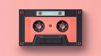 Pink Vintage Retro Audio Cassette Tape