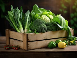 Delivery of fresh organic greens and vegetables.