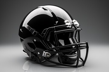 Fototapeta premium a black football helmet with a black face mask