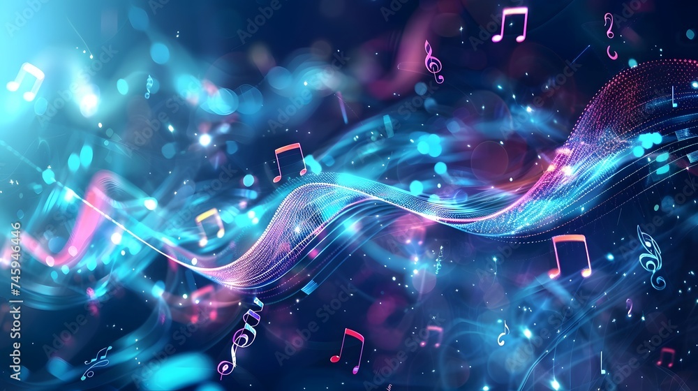 Poster motion sound wave abstract vector background