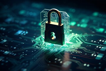 a lock on a circuit board