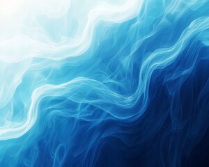 Fototapeta na wymiar An abstract visualization of sweeping ocean currents, depicted with flowing lines and shades of blue, evoking the rhythmic movement of sea waters. Sweeping Blue Ocean Currents Abstract Visualization