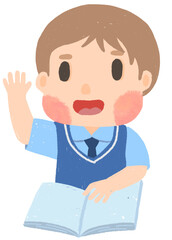 cartoon school children cute